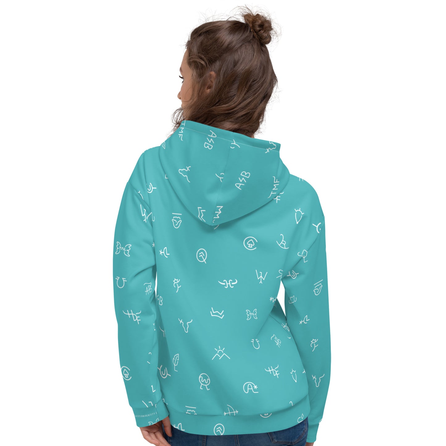 W.I. Turquoise Branded Hoodie