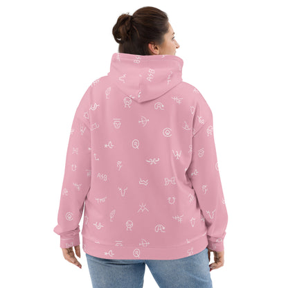 W.I. Pink Branded Hoodie