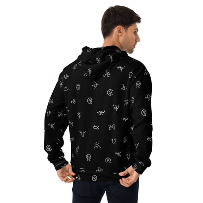 W.I. Black Branded Hoodie