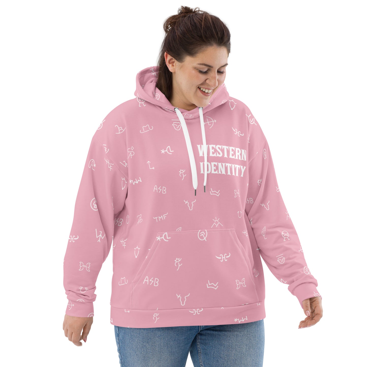 W.I. Pink Branded Hoodie