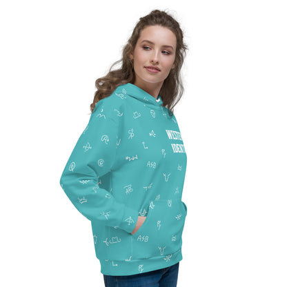 W.I. Turquoise Branded Hoodie