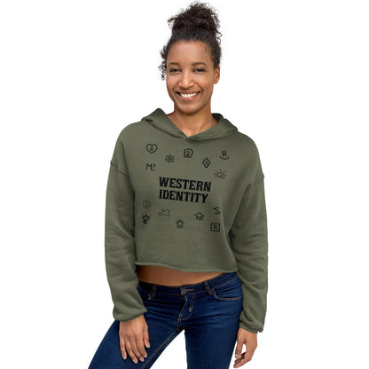 Western Identity Crop Hoodie